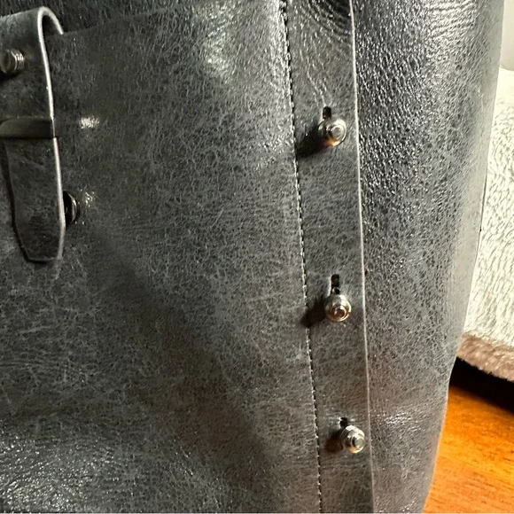 New Botkier Black Leather studded hobo tote with Botkier pouch - Picture 6 of 16